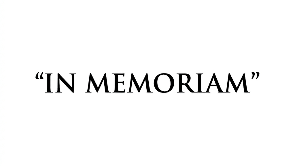 Add quotation marks around In Memoriam text
